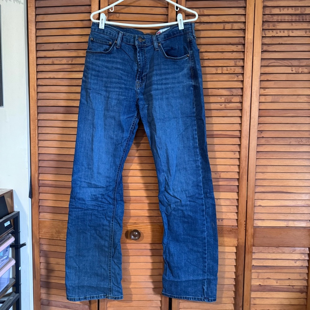 Men's Dark Blue Kick Boot Jeans